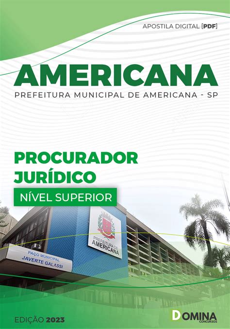 Apostila Concurso Pref Americana Sp Procurador Jur Dico