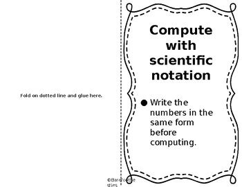 Compute With Scientific Notation Notes By Barefoot Besties Tpt