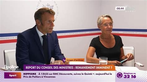 Les Indiscrets Rmc Report Du Conseil Des Ministres Remaniement Imminent