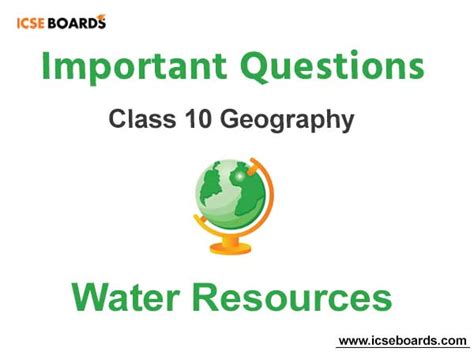 Important Questions Of Water Resources