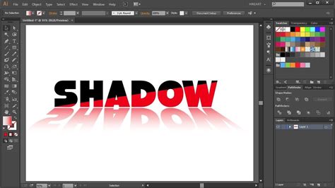 How To Add A Shadow To Text In Adobe Illustrator Youtube