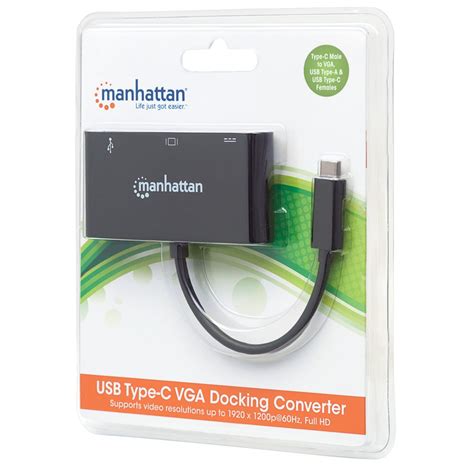 Adattatore Convertitore Usb C™ A Vga Usb A Usb Pd Manhattan Iadap Usb31 Vgap