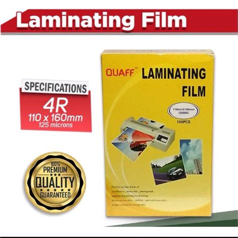 R R R Micron Micron Quaff Laminating Film Pcs