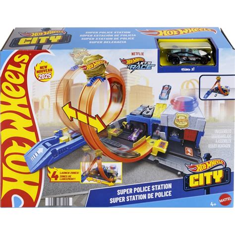 Mattel Hot Wheels City Super Police Station JBM Toys Shop Gr