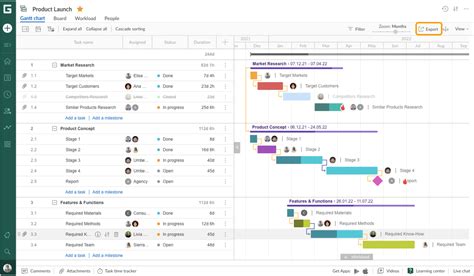 Exporting A Project GanttPRO Knowledge Base