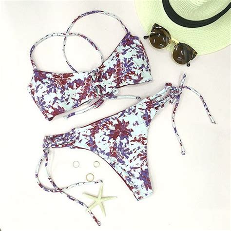 Cupshe Glamorous One Stop Blooming Bikini Set Bikinis Bikini Set