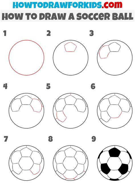 Soccer Ball Pencil Drawing Step By Step