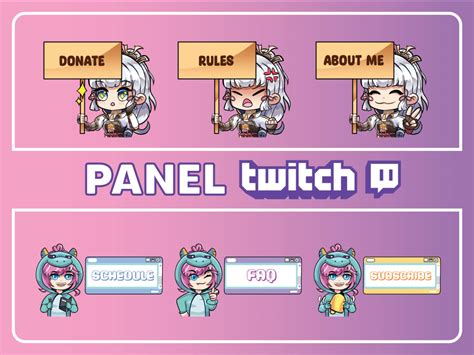 Unique Chibi Twitch Panel Upwork