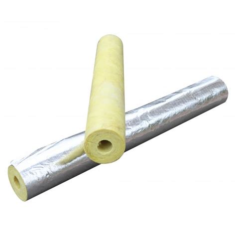 Lightweight Glass Wool Pipe Insulation With Reflective Outer Shield