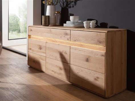 Schreibkraft Absolut Nussbaum Wildeiche Massiv Sideboard Frank Tansania