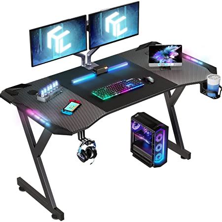 HLONONE Gaming Schreibtisch 120 X 60cm Gaming Tisch Stabiler PC