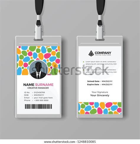 Creative Id Card Template Abstract Background Stock Vector Royalty