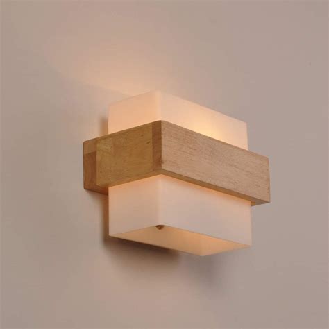 ONLT LED Wandleuchte Innen Modern Wandlampe Aus Holz Für Wohnzimmer