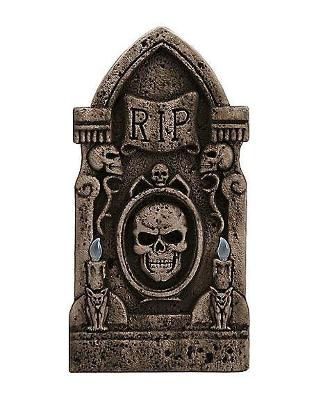 Light Up Skull Tombstone Decorations Spirithalloween