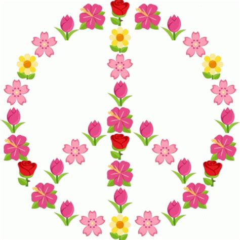 Flower Peace Sign Joypixels Sticker Flower Peace Sign Peace Sign