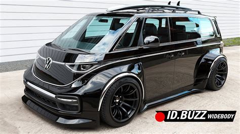 Volkswagen ID Buzz Kombi Is Like A Surfer Van On Slammed Widebody