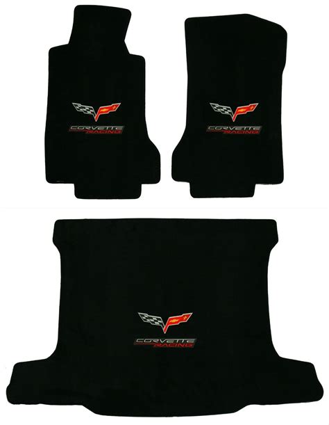 LLOYD Velourtex EBONY 3pc Floor Mat Set For 2005 To 2013 C6 CORVETTE