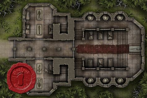 Seafoot Games Mausoleum Of The Dragon Lord 20x30 Battlemap