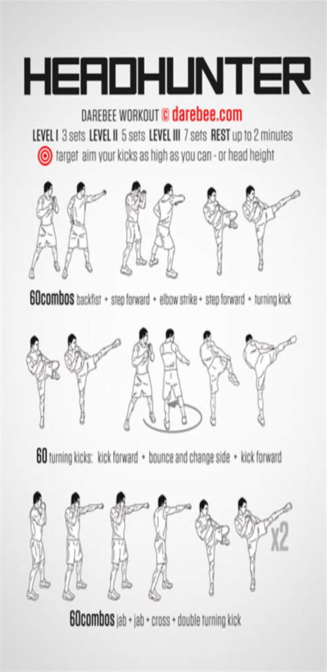 Headhunter Darebee Defense Fitness Head Help Hunter Kick Punch