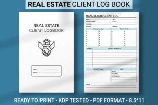 Real Estate Client Log Book Kdp Interior Graphic By Maya Design Store