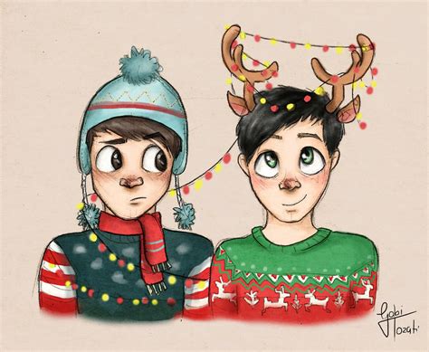 Festive Dan and Phil by GabiTozati on DeviantArt