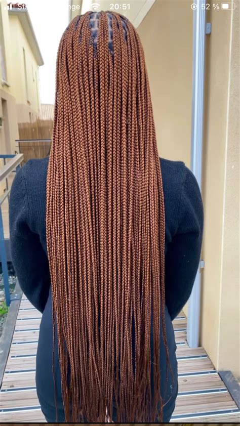 Box Braids With Brown