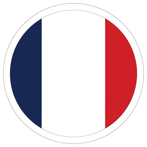 French Flag In Circle Flag Of France In Round Circle Vector