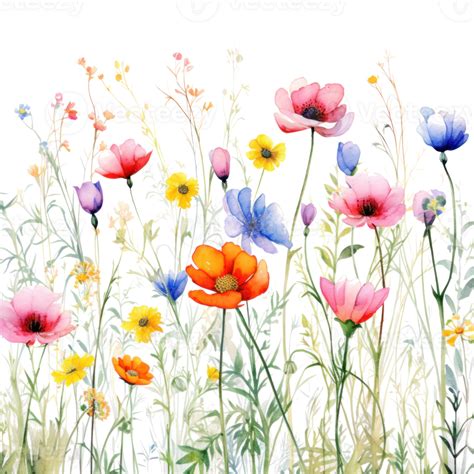 Watercolor floral border 26603427 PNG