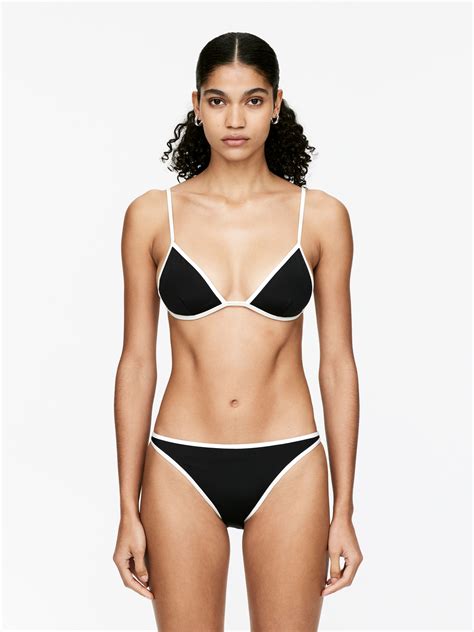 Low Waist Bikini Briefs Black White Women Arket Ww