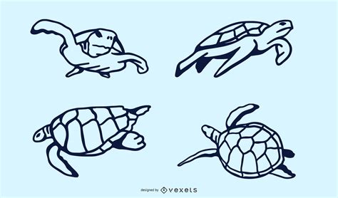 Sea Turtle Doodle Design Vector Download