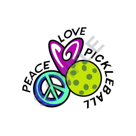 Peace Love Pickleball Svg Dxf Graphic Art Cutfile Etsy