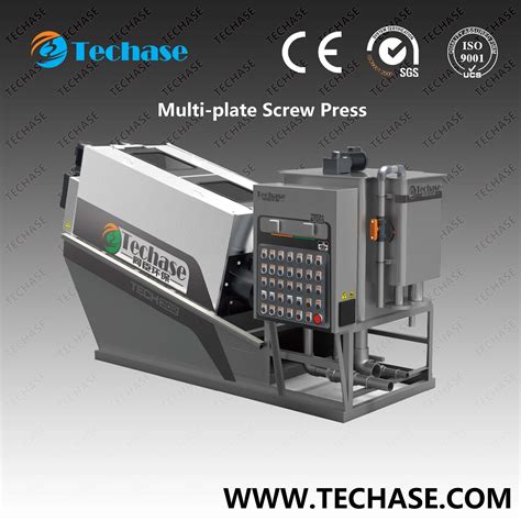 China Techase Multi Plate Screw Press For Municipal Sludge Dewatering