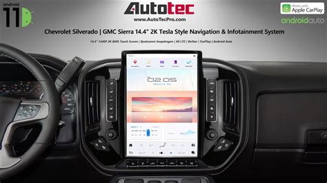 Chevrolet Silverado Gmc Sierra 14 4″ Ips Qhd 2k Touch Screen Navigation And Infotainment System