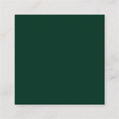 Dark Green Square Business Card | Zazzle | Square business card, Green ...