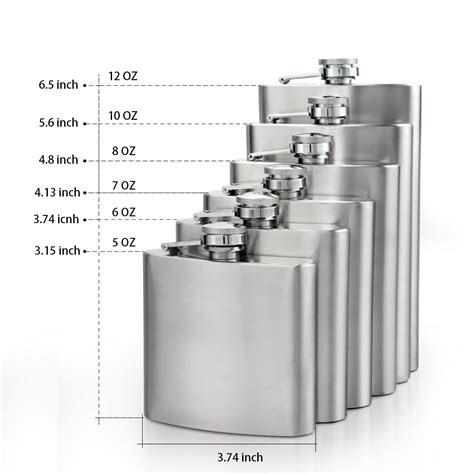 Silver With Funnel Menghao 12oz Hip Flask 304 18 8 Steel Stainless