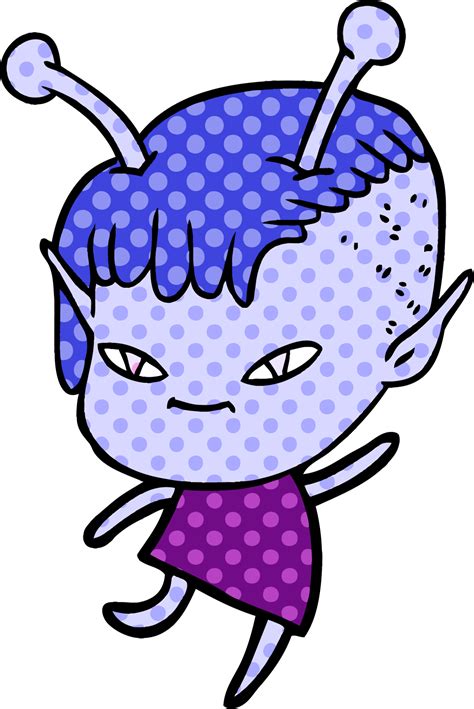 Cute Cartoon Alien Girl 46696031 Png