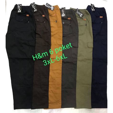 6 Pocket Cargo Pants Slack Plus Saiz Seluar Kerja 6 Pocket Cargo Pant