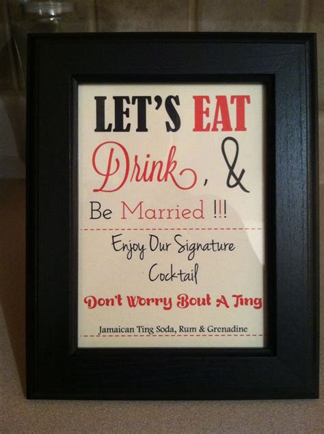 Signature Cocktail Sign! Vintage Wedding, Diy Wedding, Grenadine, Cocktails, Drinks, Signature ...