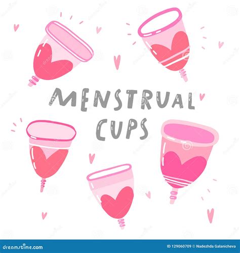 Menstrual Cup Vector Pink Illustration Isolated On White Stock Vector