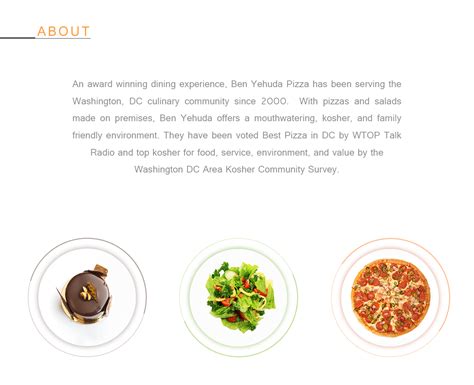 Ben Yehuda Cafe and Pizzeria menu on Behance