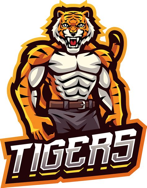 Tigers Esport Mascot Logo Design By Visink TheHungryJPEG