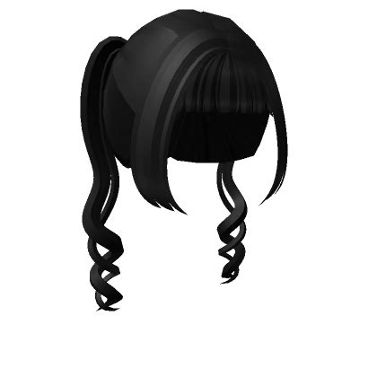 Curled Flowey Pigtails Black Roblox Item Rolimon S