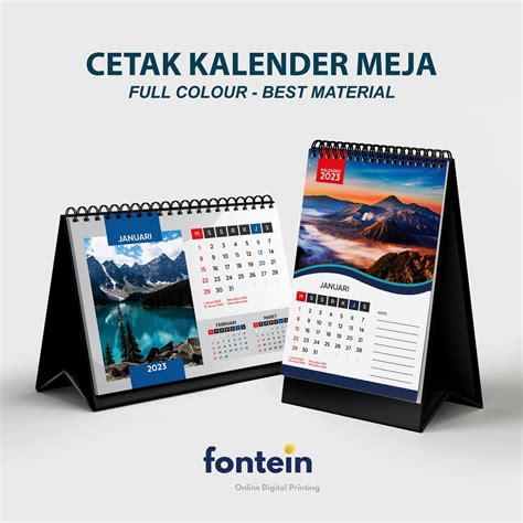 Jual Cetak Kalender Meja Duduk Custom A5 Shopee Indonesia