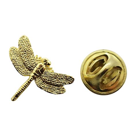 Dragonfly Mini Pin ~ 24k Gold ~ Miniature Lapel Pin ~ Sarahs Treats