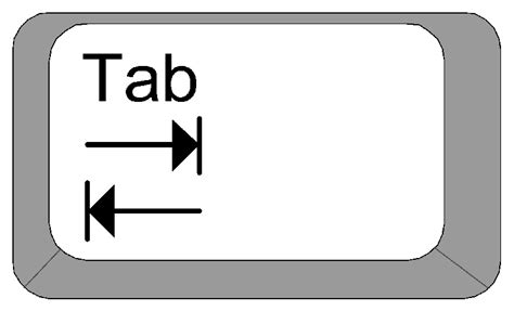 Clipart: Computer Keyboard keys - Tab key (version 2)