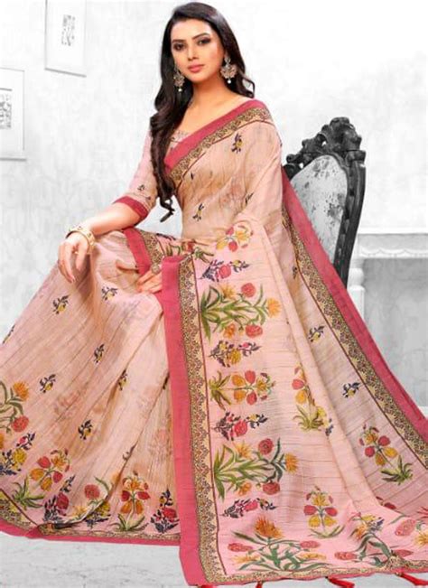 Multi Colour Abstract Print Printed Saree Buy Online