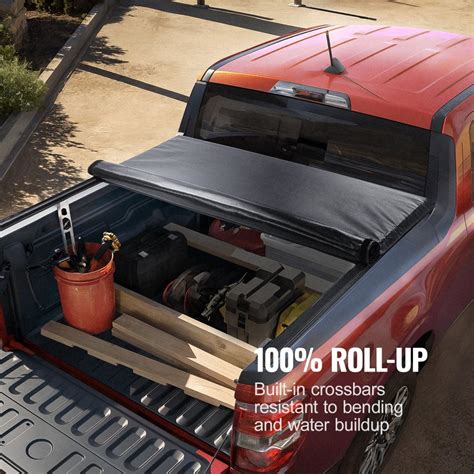 VEVOR Truck Bed Cover, Roll Up Truck Bed Tonneau Cover, Compatible with ...