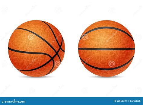 Basketball, Front View, Isolated On White Cartoon Vector ...