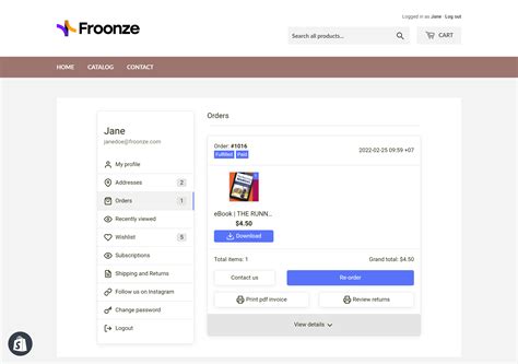 Account Page Integrations: a one-stop portal experience - Froonze