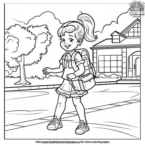 Vivid First Day Of School Coloring Pages